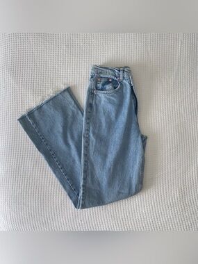 distressed bootcut jeans
